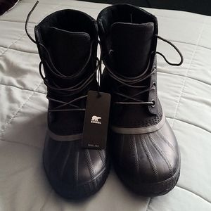 SOREL NWT CHEYANNE II LACE DUCK SNOW BOOTS BLACK 8